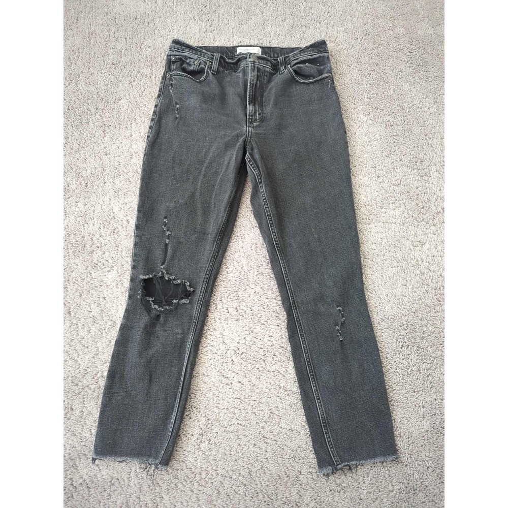 Abercrombie & Fitch Jeans Womens 29/8R Black The Skinny High Rise Distressed